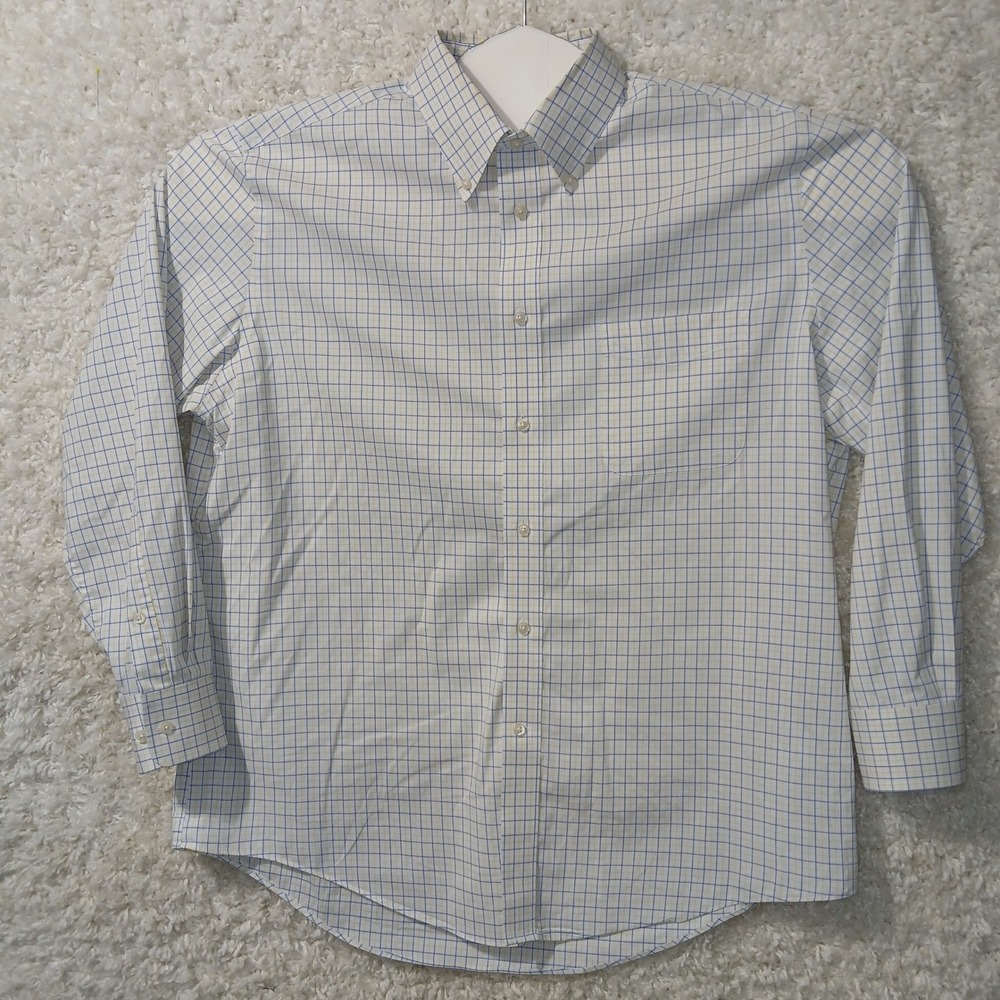 LAUREN Ralph Lauren Mens Stretch Fabric‎ Regular Fit Plaid Button Large Shirt
